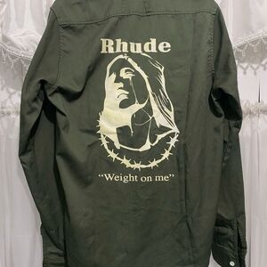 Rhude Green Graphic Shirt